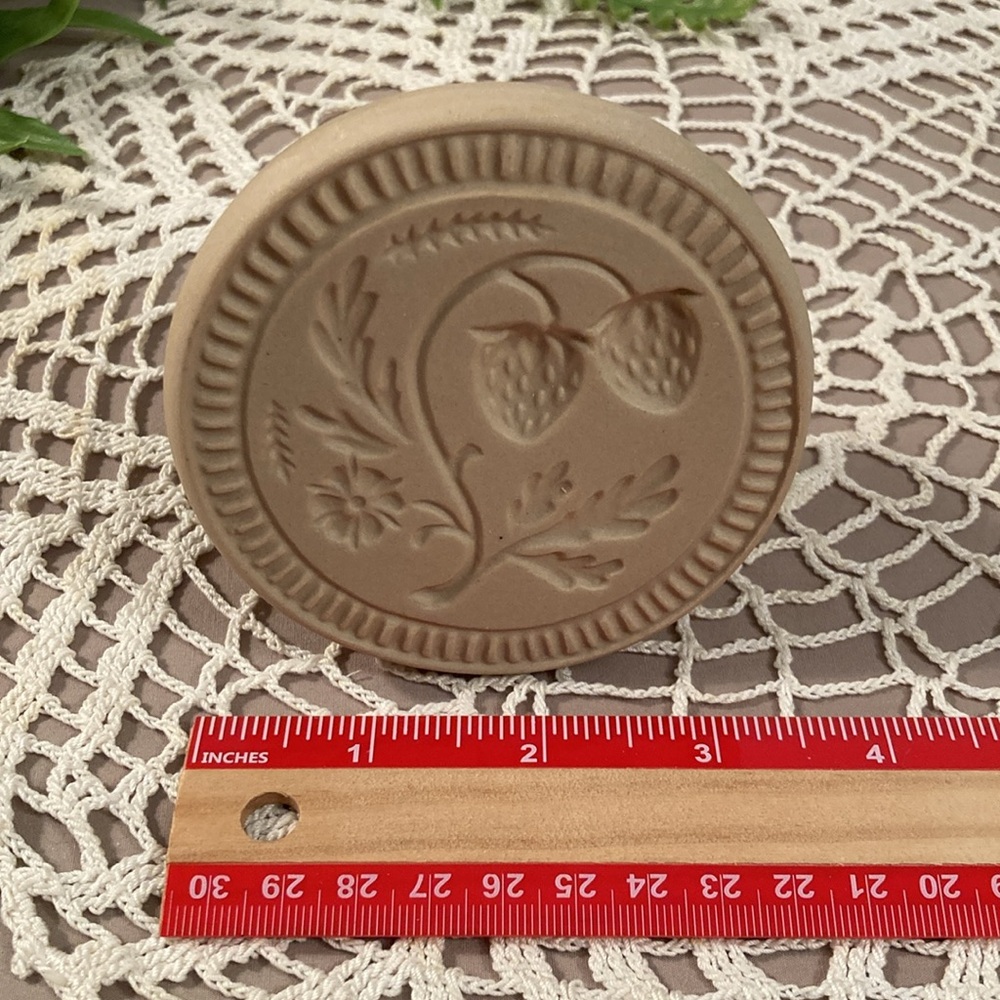 Vintage Strawberry Design Cookie Stamp Brown Bag Cookie Art 1995 - Picture 15 of 15